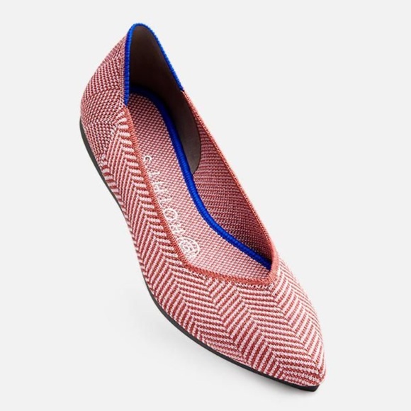 Rothy’s *Rare* Amber Metallic Herringbone Pointed Ballet Flats - Picture 5 of 10